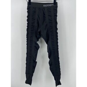 Skinnify Leggings Women Medium Black Resistance Bands Workout Compression Gym